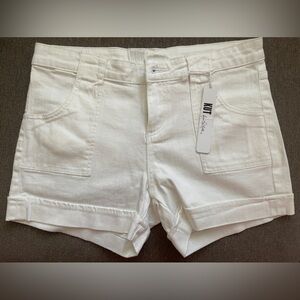 Kut from the Kloth white denim shorts NWT